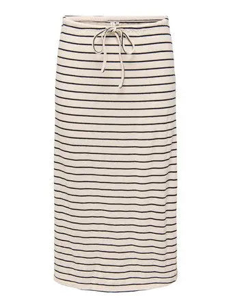 Jupe longue droite motif marinière - Jupe Jana - grande taille -  LAÏLLA