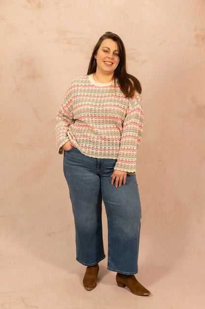 Jeans wide leg taille haute - Jeans Adison - grande taille -  LAÏLLA