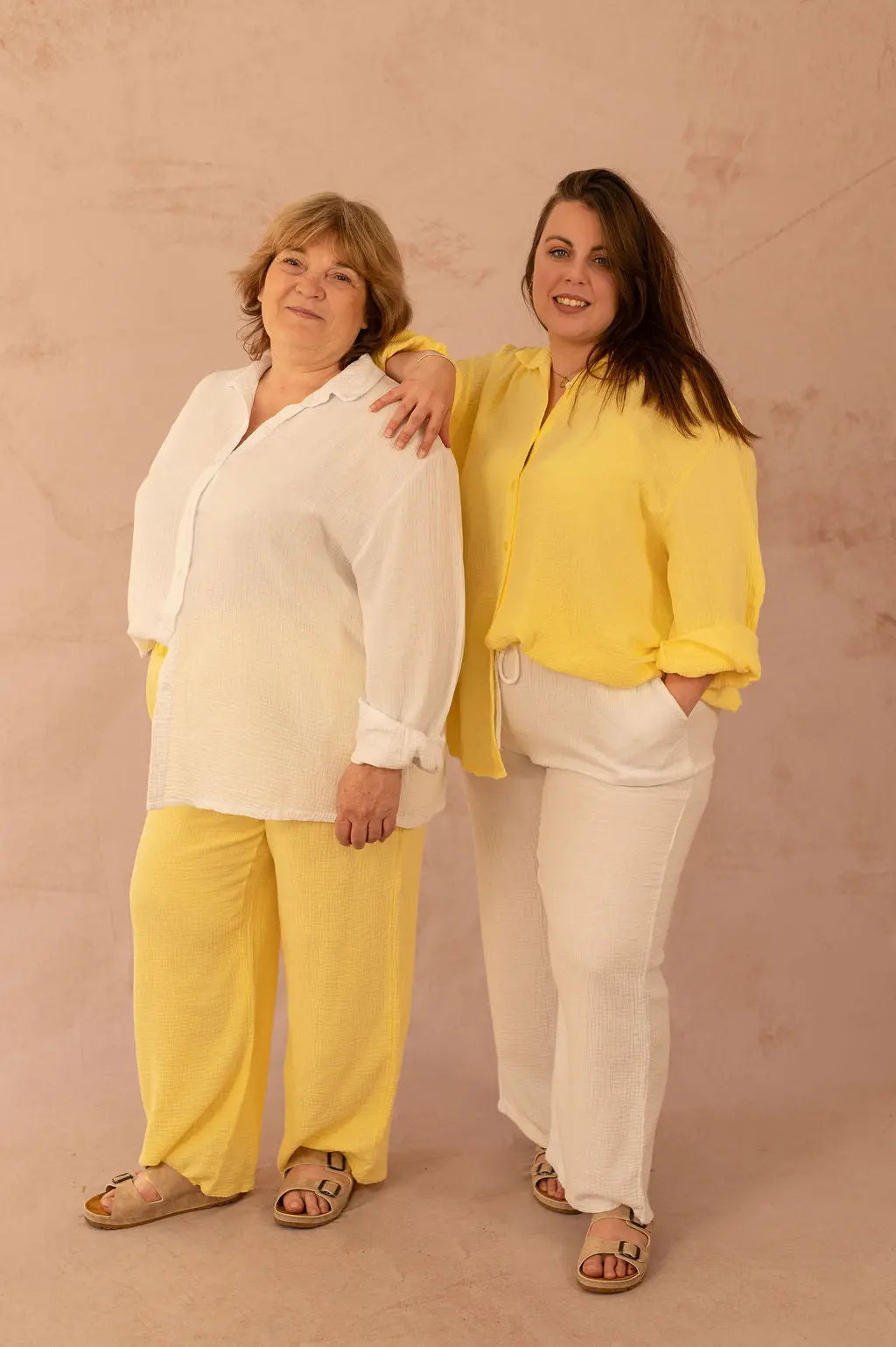 Pantalon droit en gaze de coton - Pantalon Cynthia - grande taille -  LAÏLLA