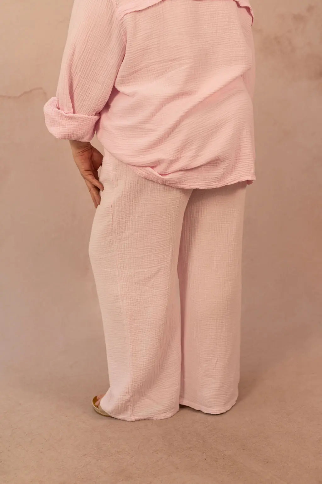 Pantalon droit en gaze de coton - Pantalon Cynthia - grande taille -  LAÏLLA