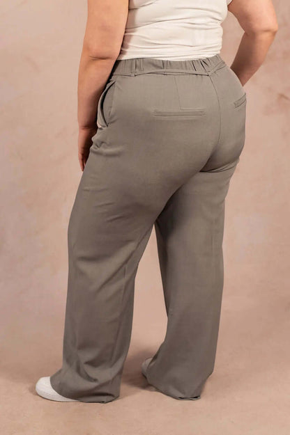 Pantalon tailleur droit - Pantalon Marine - grande taille -  LAÏLLA