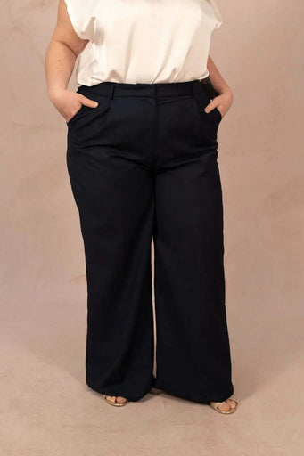Pantalon tailleur jambes larges - Pantalon Joy - grande taille -  LAÏLLA