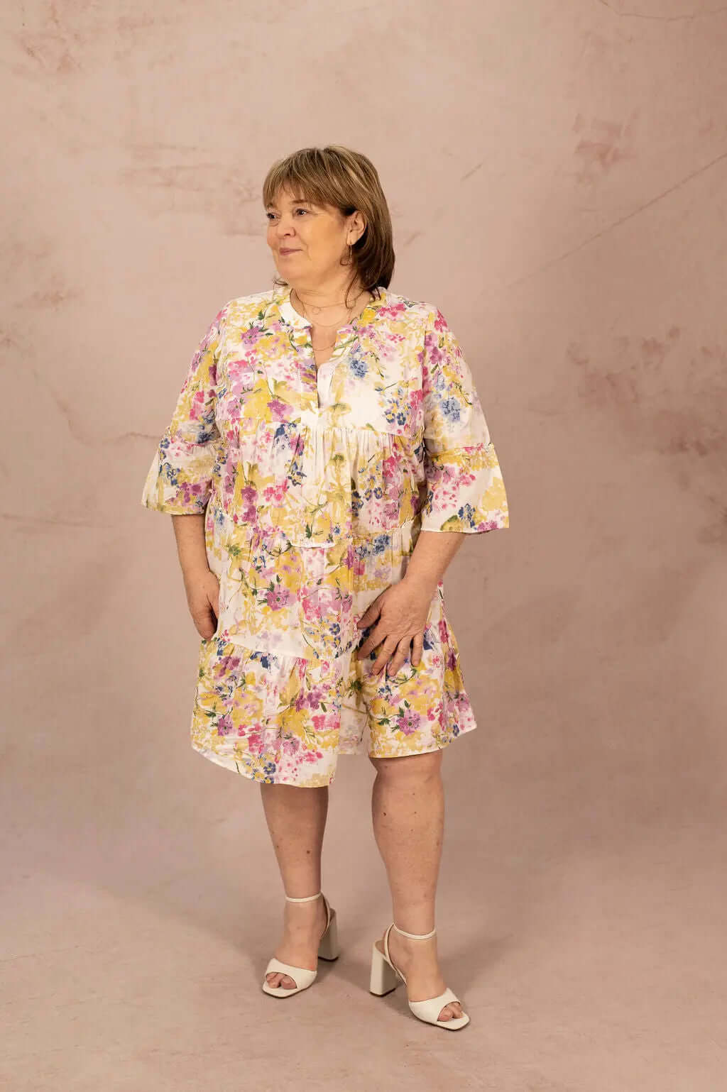 Robe babydoll fleurie - Robe Dicthe - grande taille -  LAÏLLA