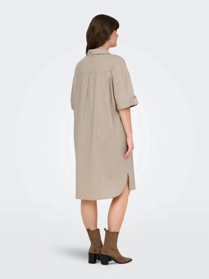 Robe chemise ample en coton - Robe Coco - grande taille -  LAÏLLA