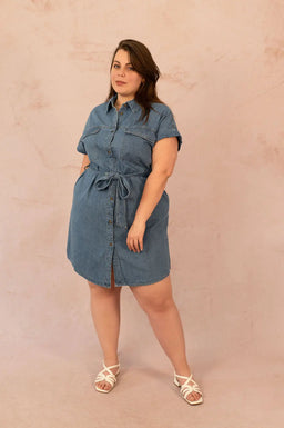 Robe chemise en jean - Robe Notus - grande taille -  LAÏLLA