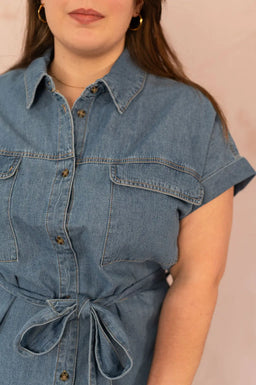 Robe chemise en jean - Robe Notus - grande taille -  LAÏLLA