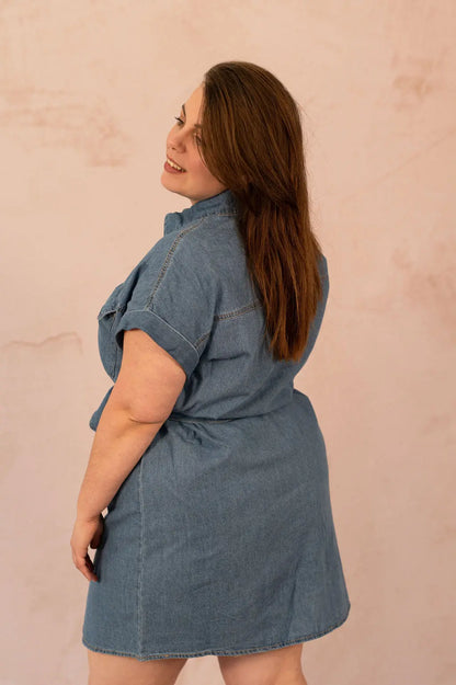 Robe chemise en jean - Robe Notus - grande taille -  LAÏLLA