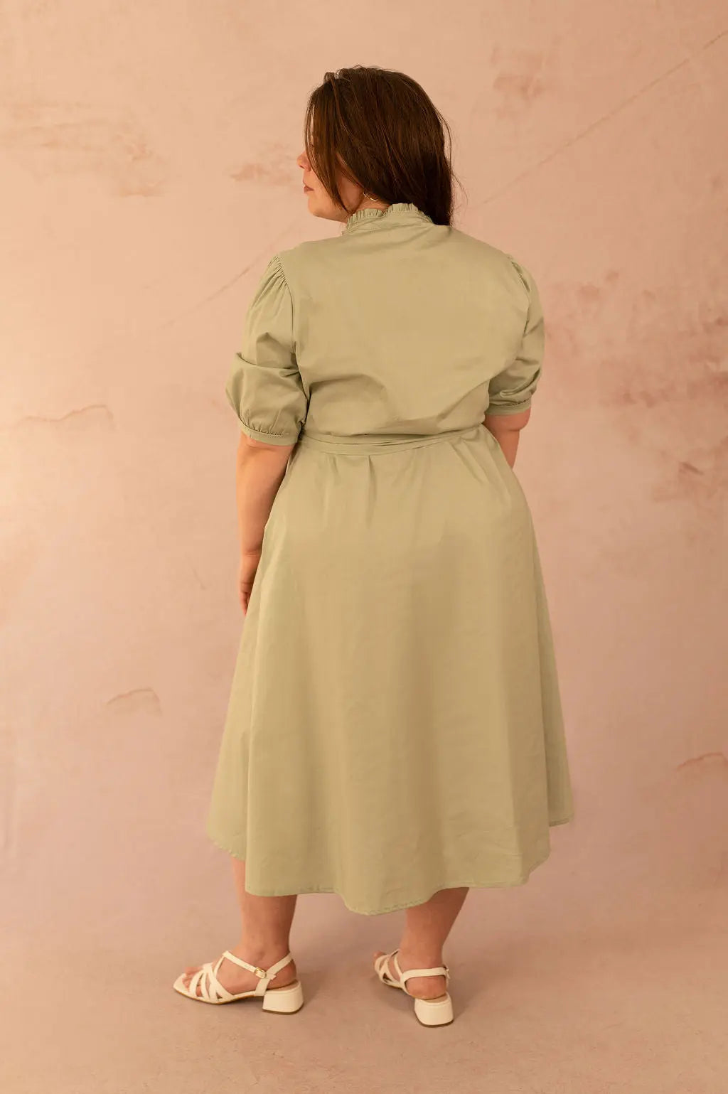 Robe chemise longue avec ceinture - Robe Merida - grande taille -  LAÏLLA