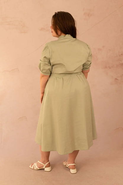 Robe chemise longue avec ceinture - Robe Merida - grande taille -  LAÏLLA