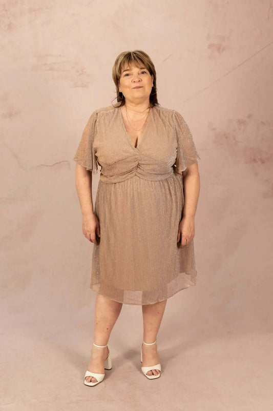 Robe courte doré - Robe Ivy - grande taille -  LAÏLLA