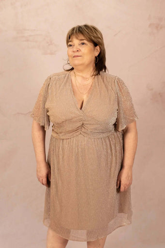 Robe courte doré - Robe Ivy - grande taille -  LAÏLLA