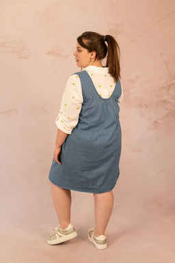 Robe droite en jean sans manches - Robe Elena - grande taille -  LAÏLLA