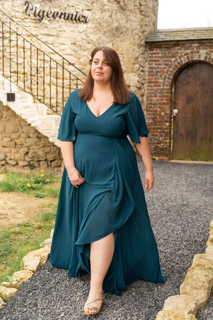 Robe longue asymétrique - Robe Angèle - grande taille -  LAÏLLA