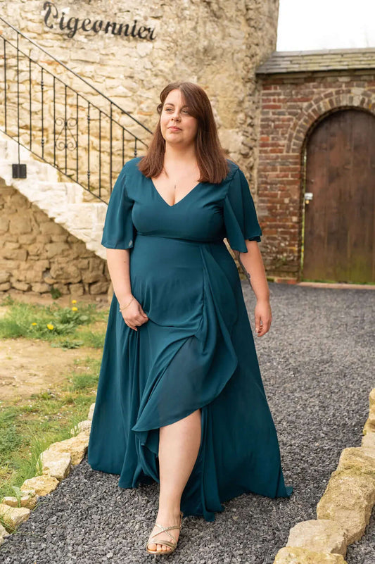 Robe longue asymétrique - Robe Angèle - grande taille -  LAÏLLA