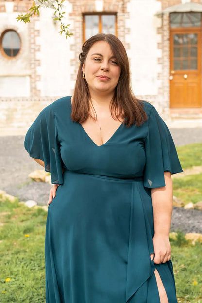 Robe longue asymétrique - Robe Angèle - grande taille -  LAÏLLA