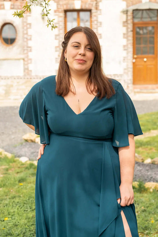 Robe longue asymétrique - Robe Angèle - grande taille -  LAÏLLA
