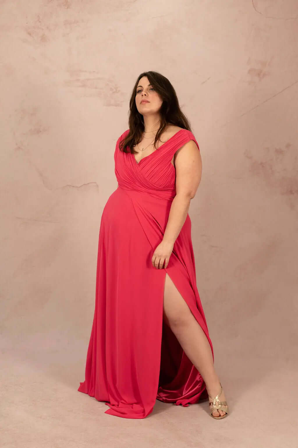 Robe longue avec fente - Robe Opale - grande taille -  LAÏLLA