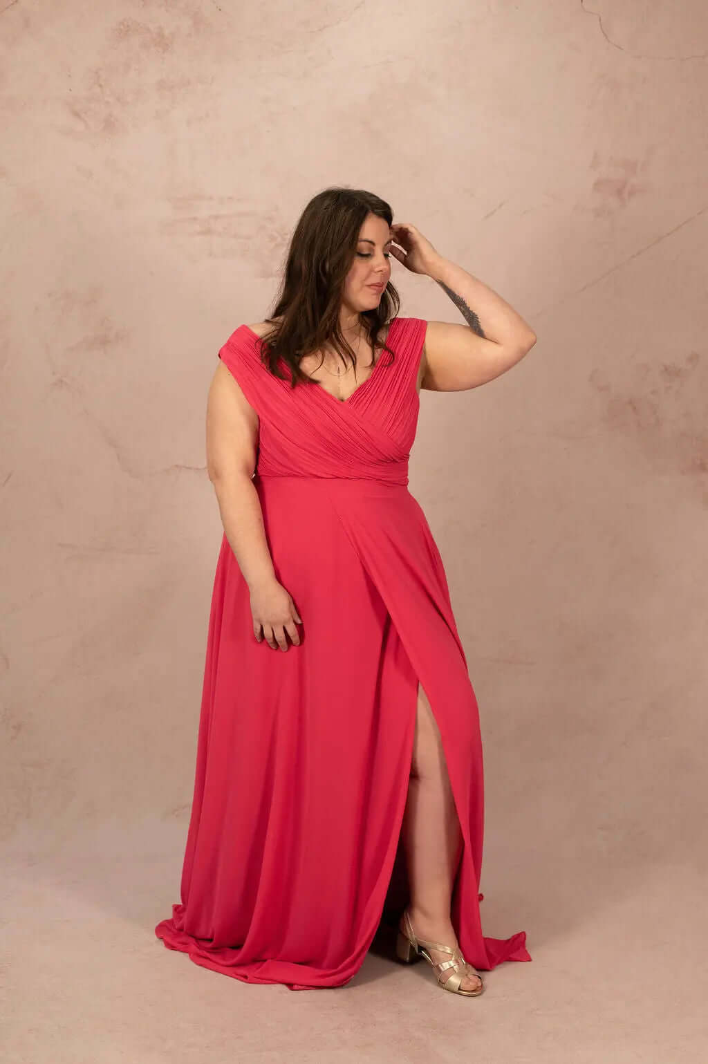 Robe longue avec fente - Robe Opale - grande taille -  LAÏLLA