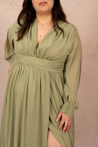 Robe longue en mousseline - Robe Roseline - grande taille -  LAÏLLA