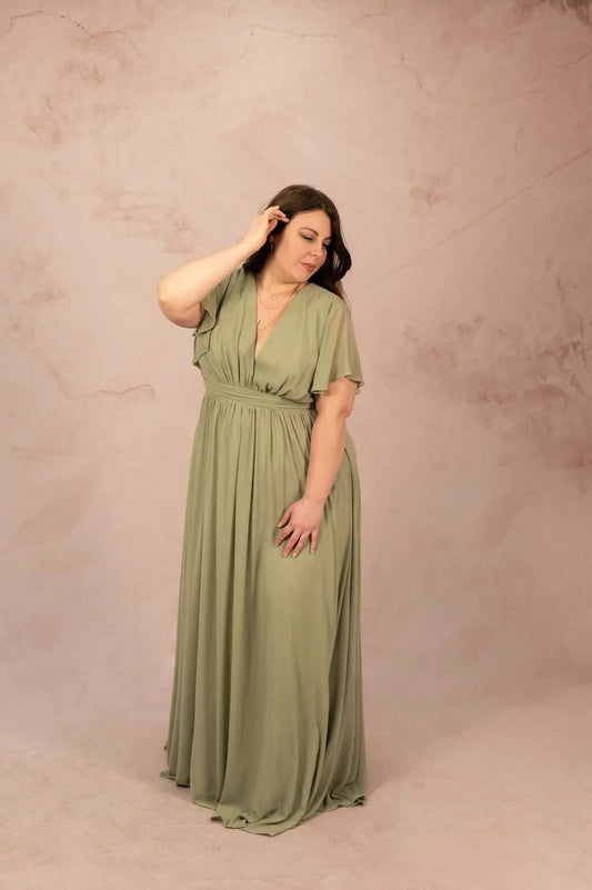 Robe longue en mousseline - Robe Tacha - grande taille -  LAÏLLA