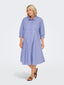 Robe chemise rayée bleu clair portée – Robe Bjorg Laïlla