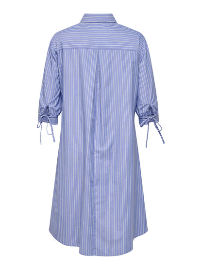 Robe chemise rayée bleue vue de dos – Robe Bjorg Laïlla