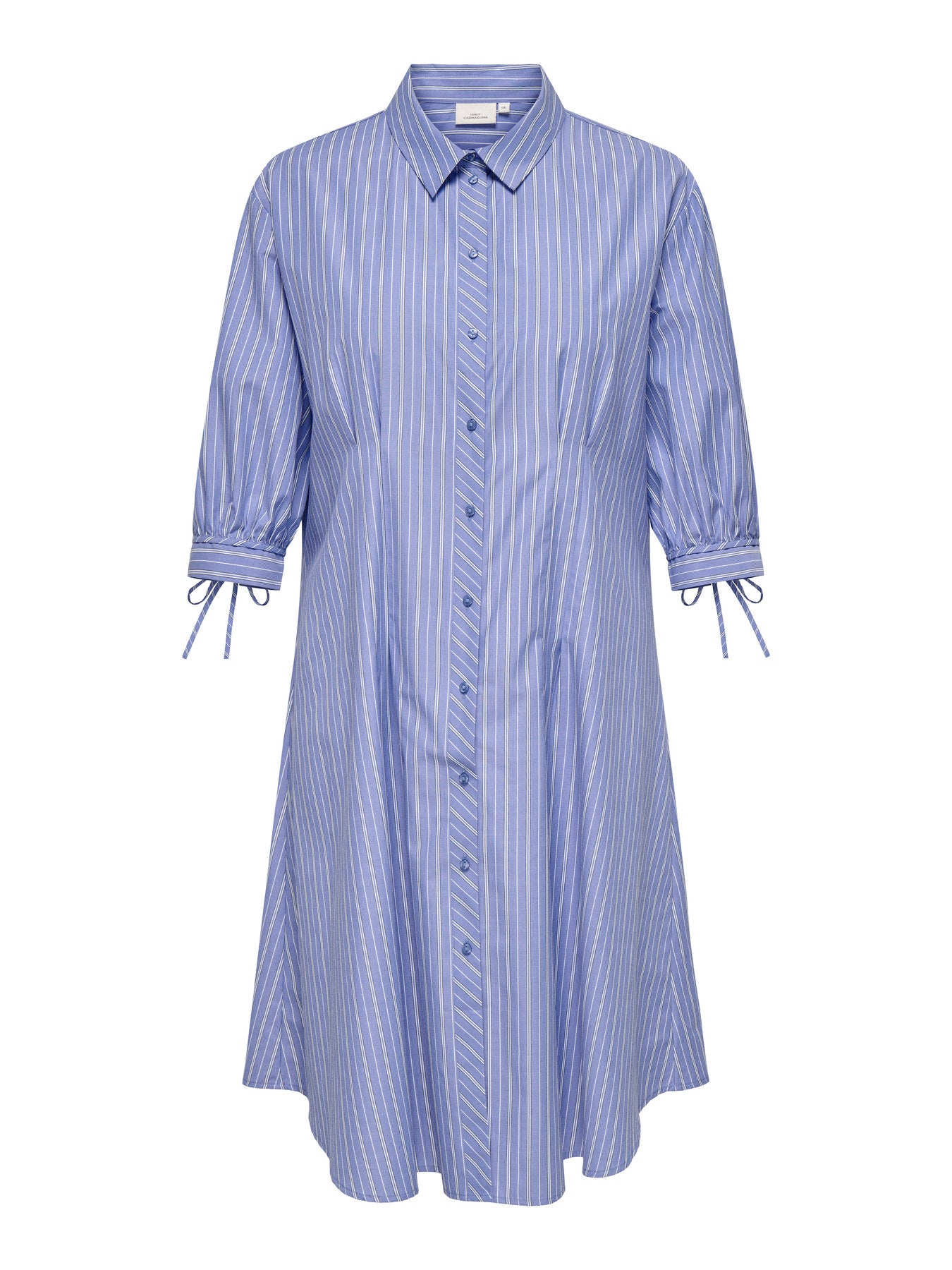 Robe chemise rayée bleue vue de face – Robe Bjorg Laïlla