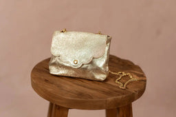 Sac en cuir doré - Sac Shine - grande taille -  LAÏLLA