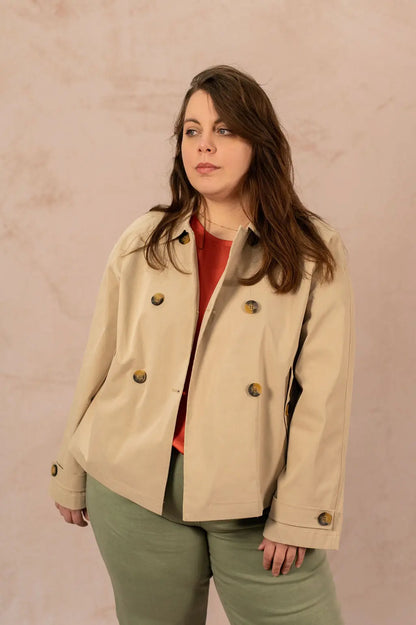 Trench court avec boutons - Trench April - grande taille -  LAÏLLA
