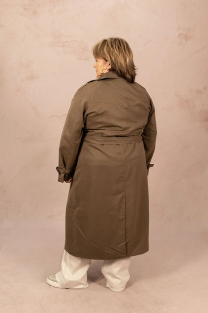 Trench long avec boutons - Trench Chloé - grande taille -  LAÏLLA