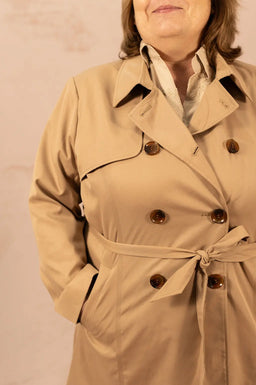 Trench mi-long avec boutons - Trench Valérie - grande taille -  LAÏLLA