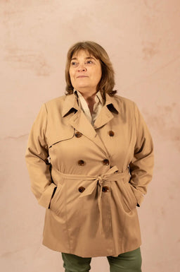 Trench mi-long avec boutons - Trench Valérie - grande taille -  LAÏLLA