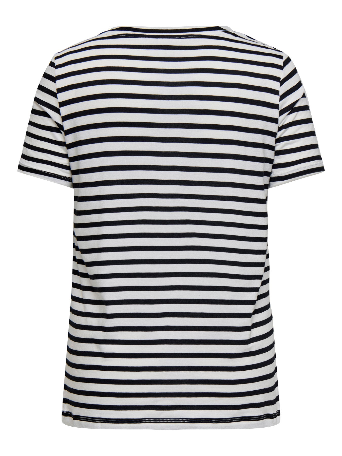 T-shirt marinière noir et blanc grande taille – vue de dos