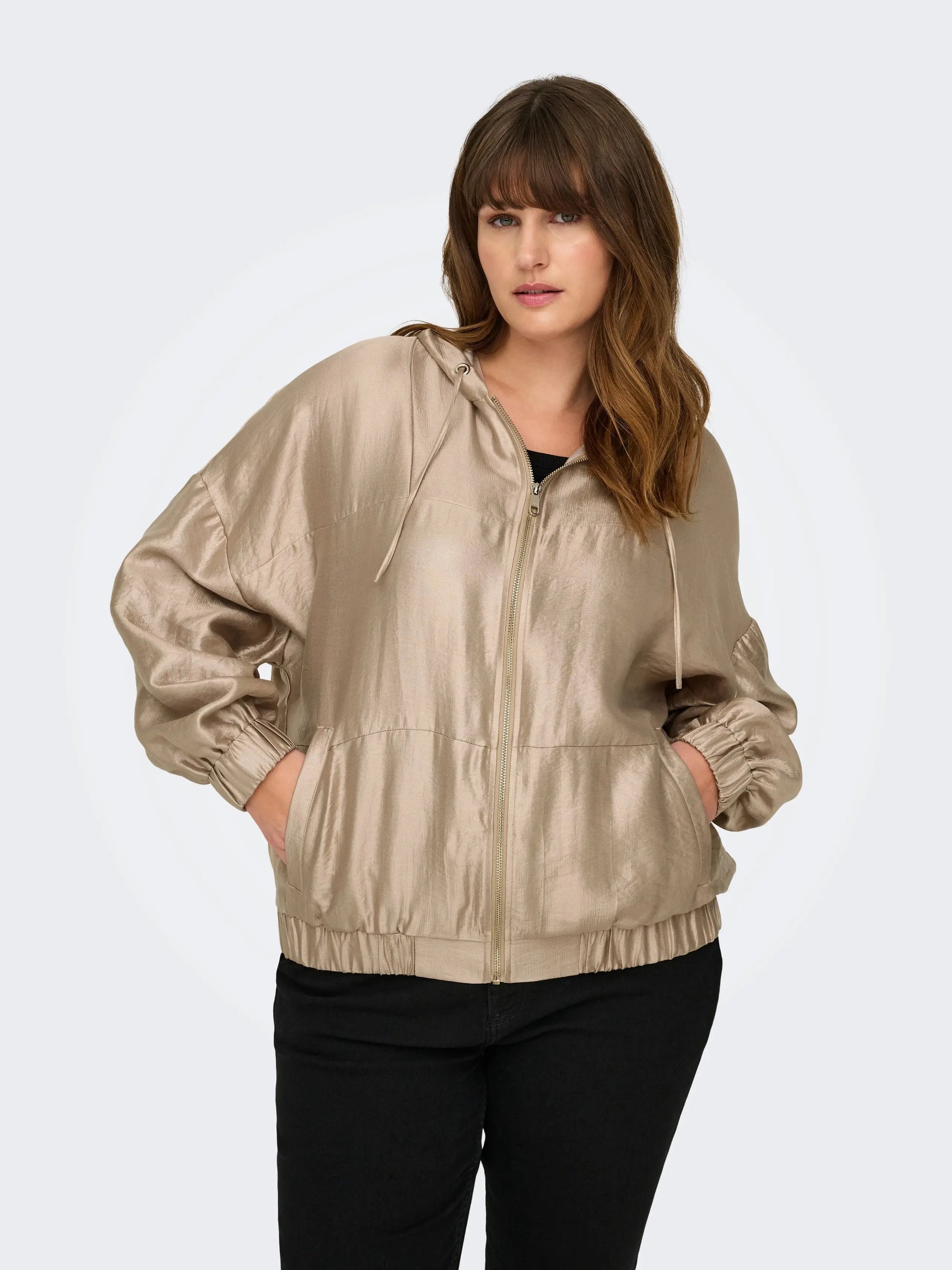 Veste à capuche doré - Veste Grace - grande taille -  LAÏLLA