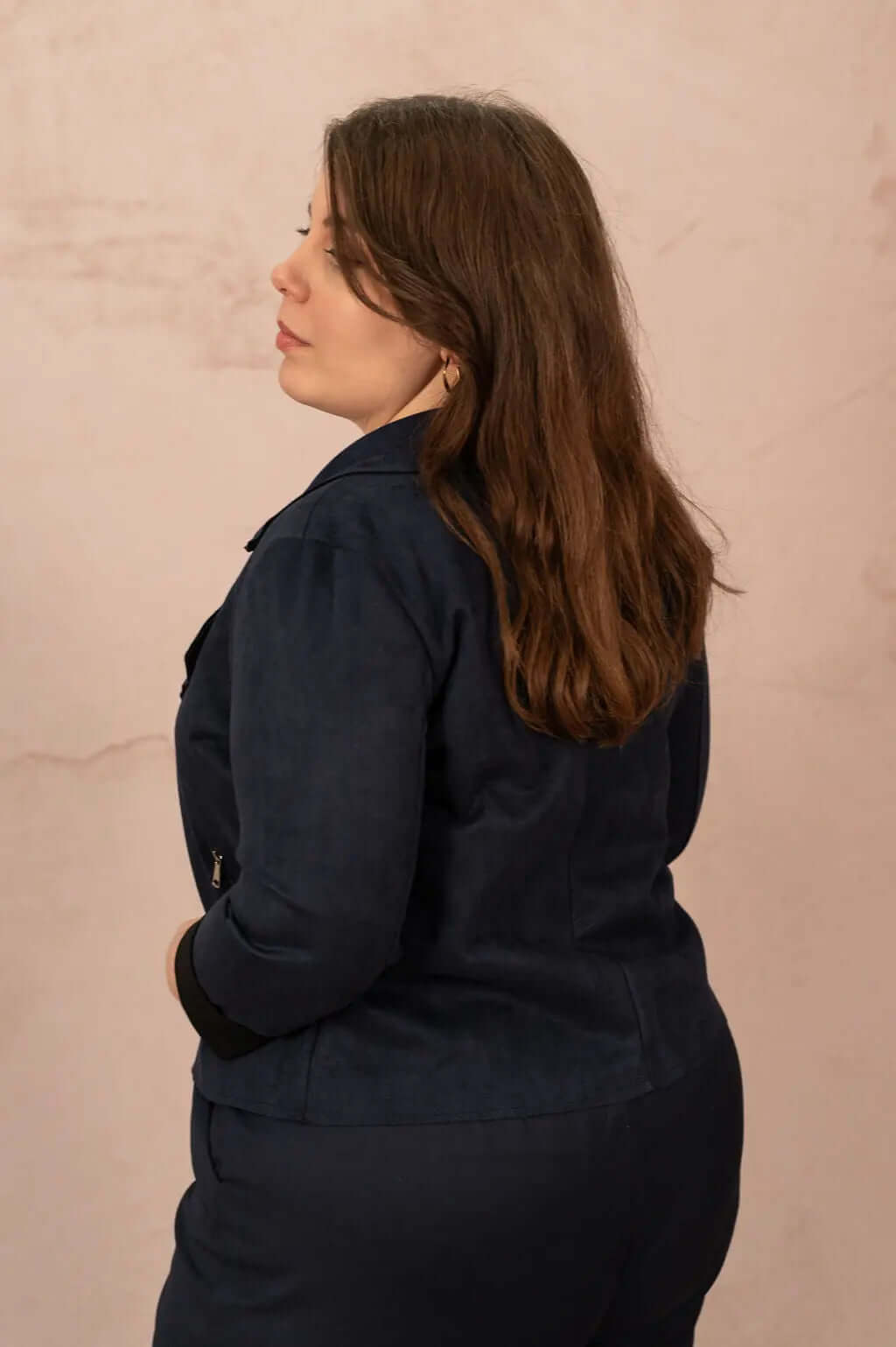 Veste courte en suédine - Veste Paola - grande taille -  LAÏLLA