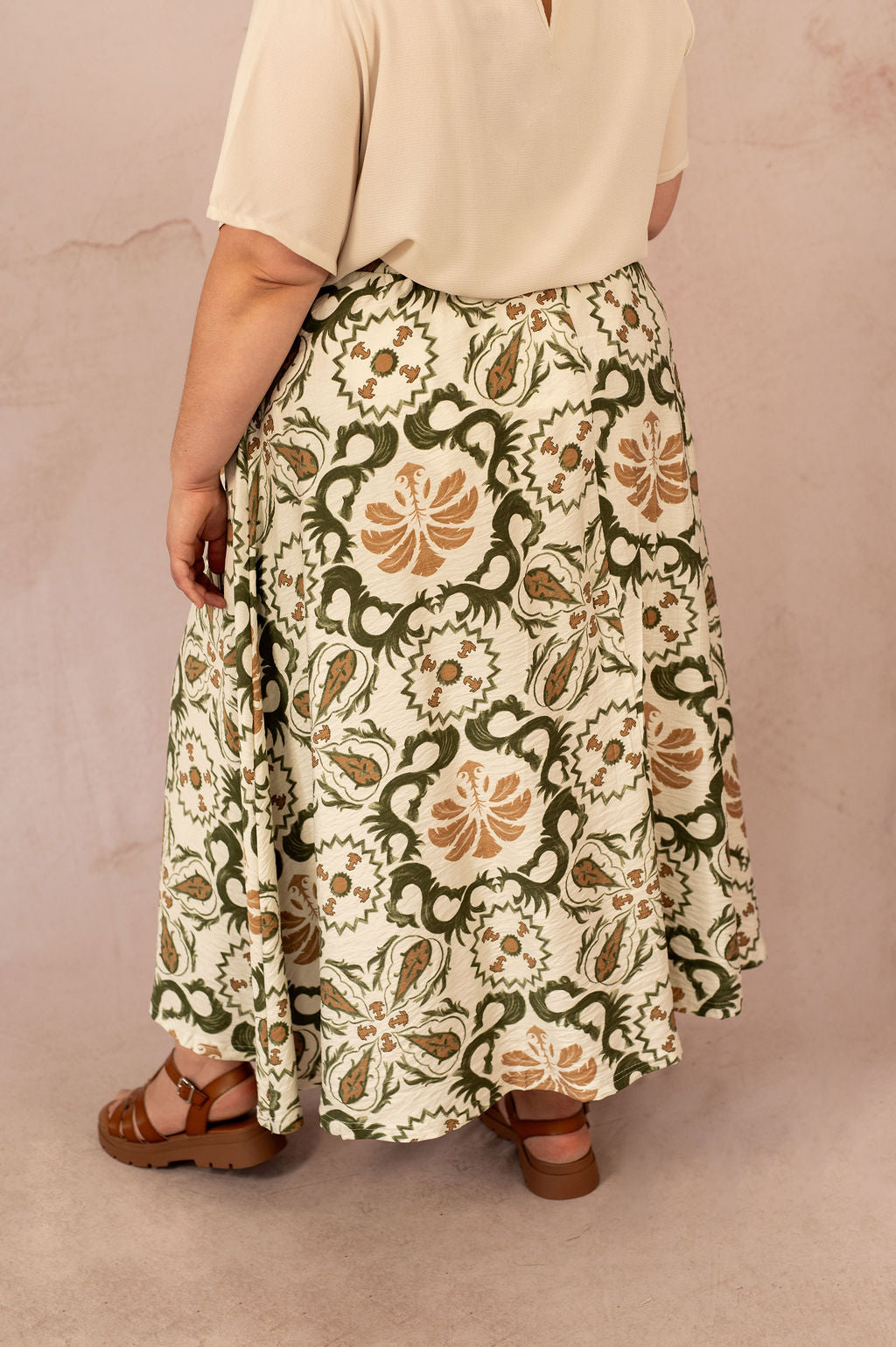 Jupe longue à imprimé - Jupe Christina, vue de dos