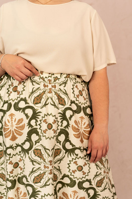 Jupe longue à imprimé - Jupe Christina, gros plan sur le motif