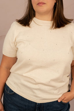 Top en maille avec strass - Pull Ally