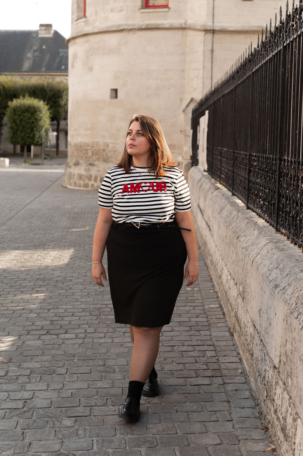 Jupe droite avec fente - Jupe Allisson