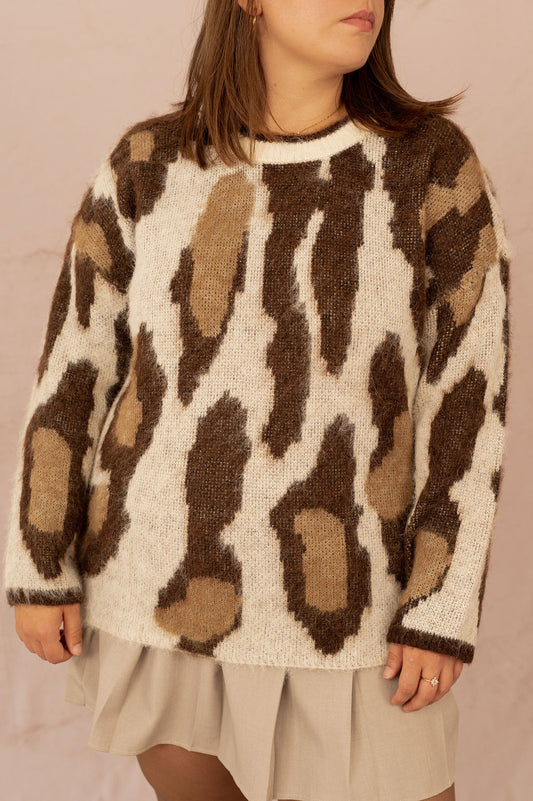 Pull à imprimé animal - Pull Edelie