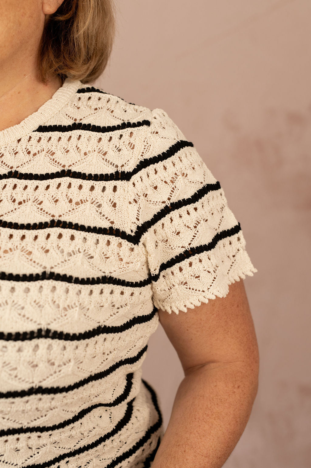 Haut en maille à rayures - Maille Anna