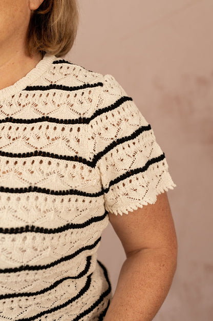 Haut en maille à rayures - Maille Anna