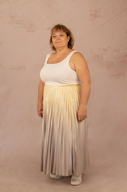 Jupe plissée satinée - Jupe Petal