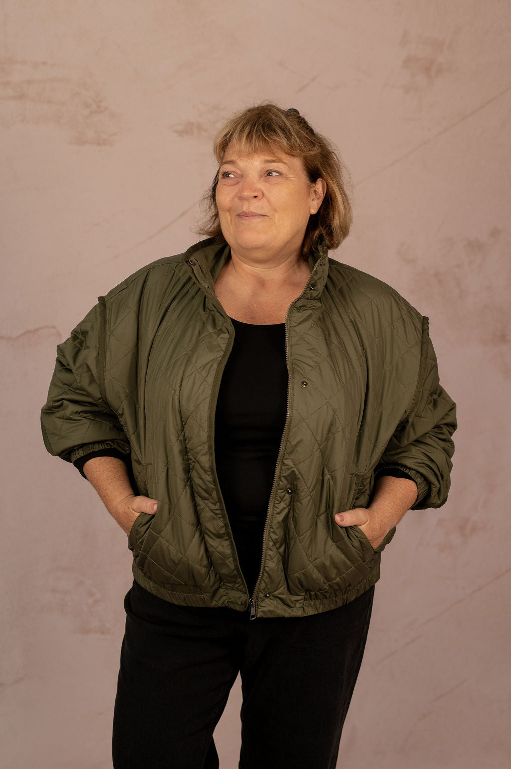 Bomber matelassé kaki - Bomber Mai