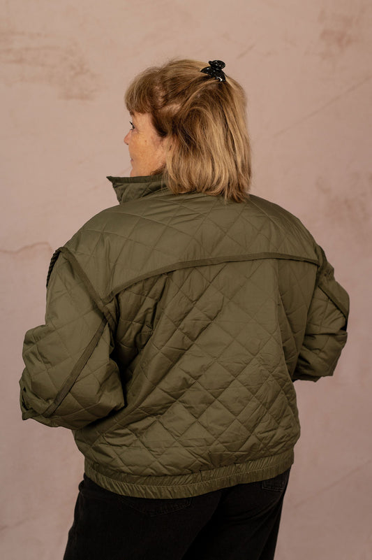 Bomber matelassé kaki - Bomber Mai