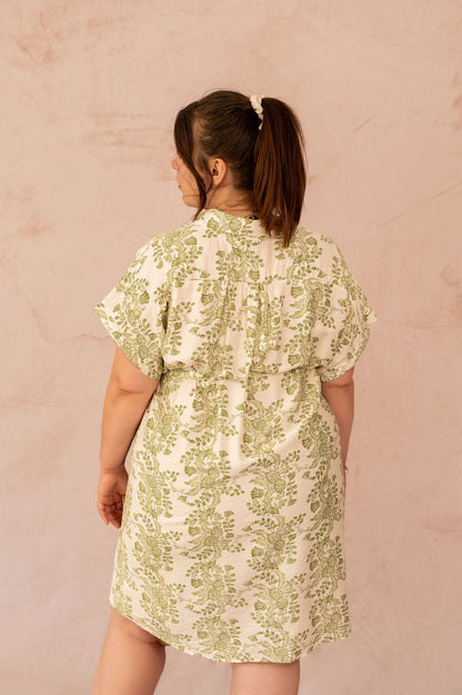 Robe trapèze à imprimé - Robe Isra, vue de dos