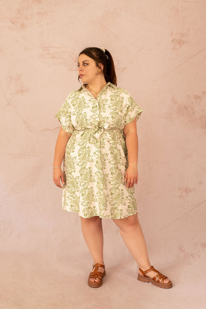 Robe trapèze à imprimé - Robe Isra, vue de face