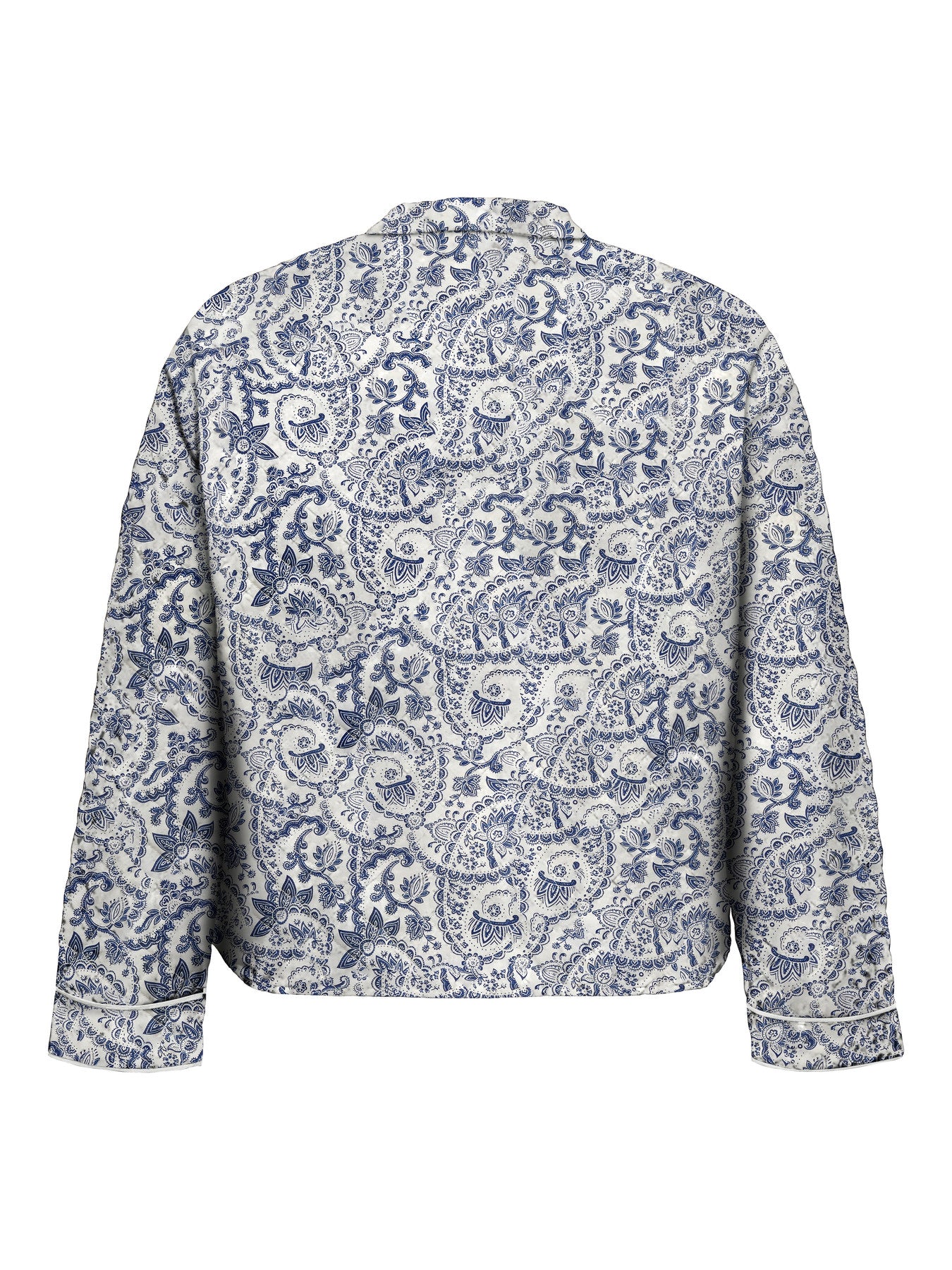 Veste Hallie matelassée à imprimé cachemire bleu vue de dos