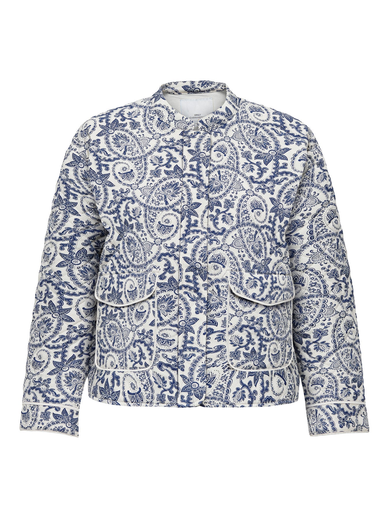 Veste Hallie matelassée à motifs cachemire bleu vue de face