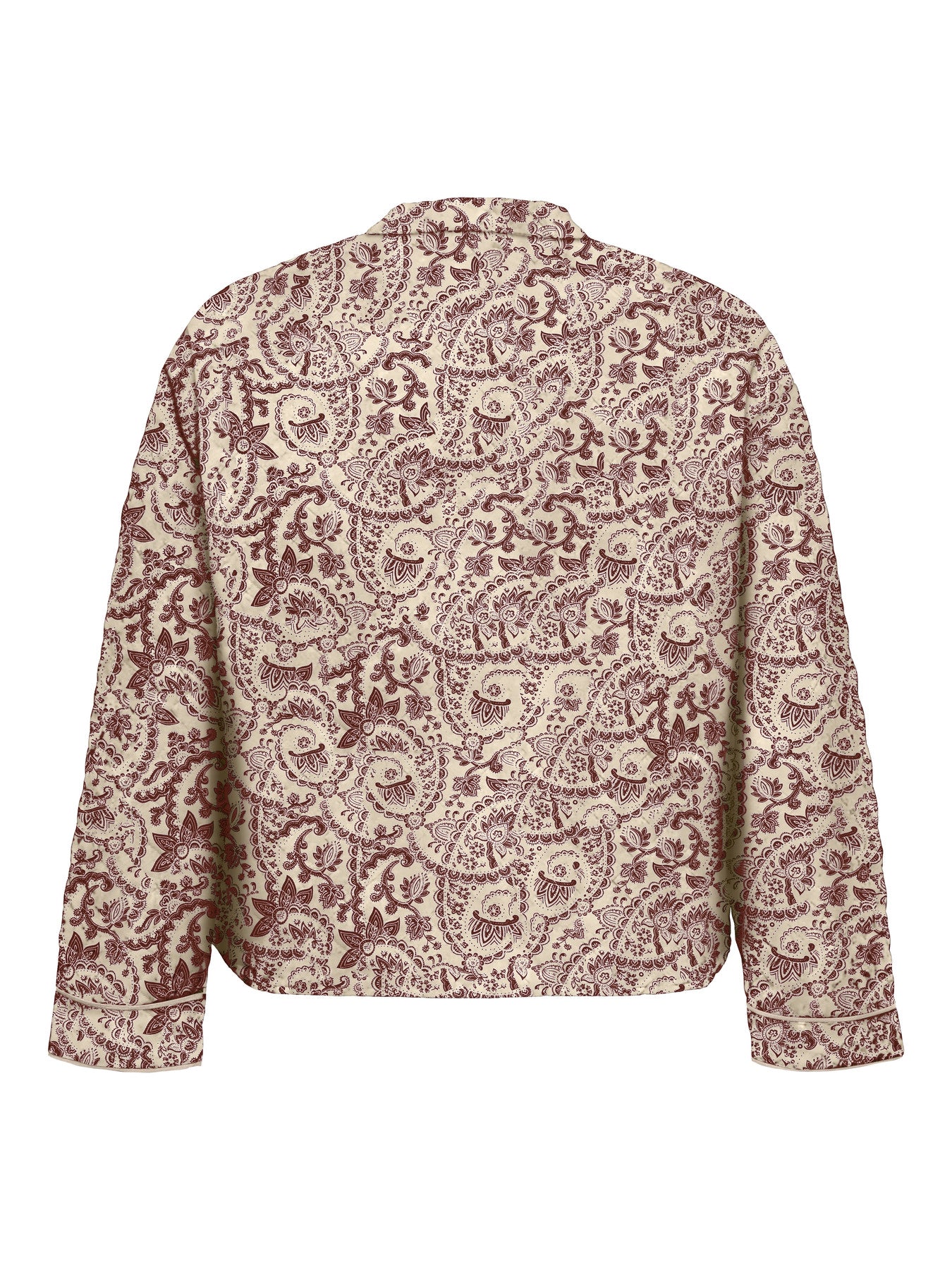 Veste Hallie matelassée à imprimé cachemire bordeaux vue de dos